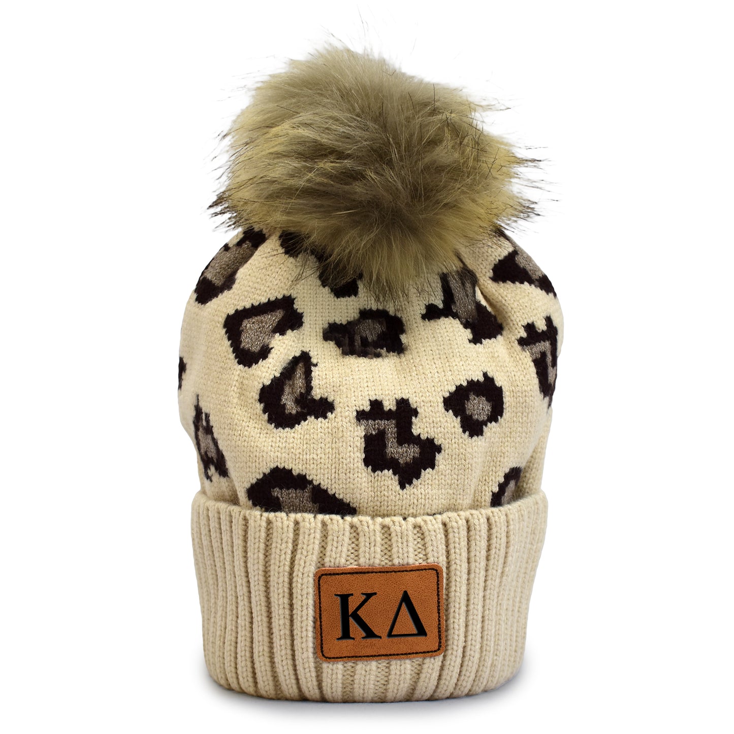 Kappa Delta Leopard Design Beanie Hat