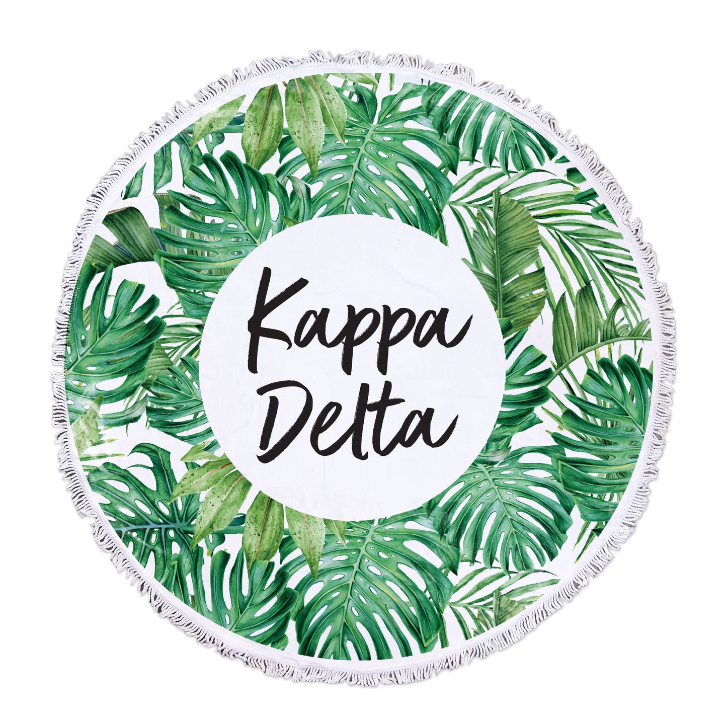 Kappa Delta Palm Leaf Fringe Towel Blanket