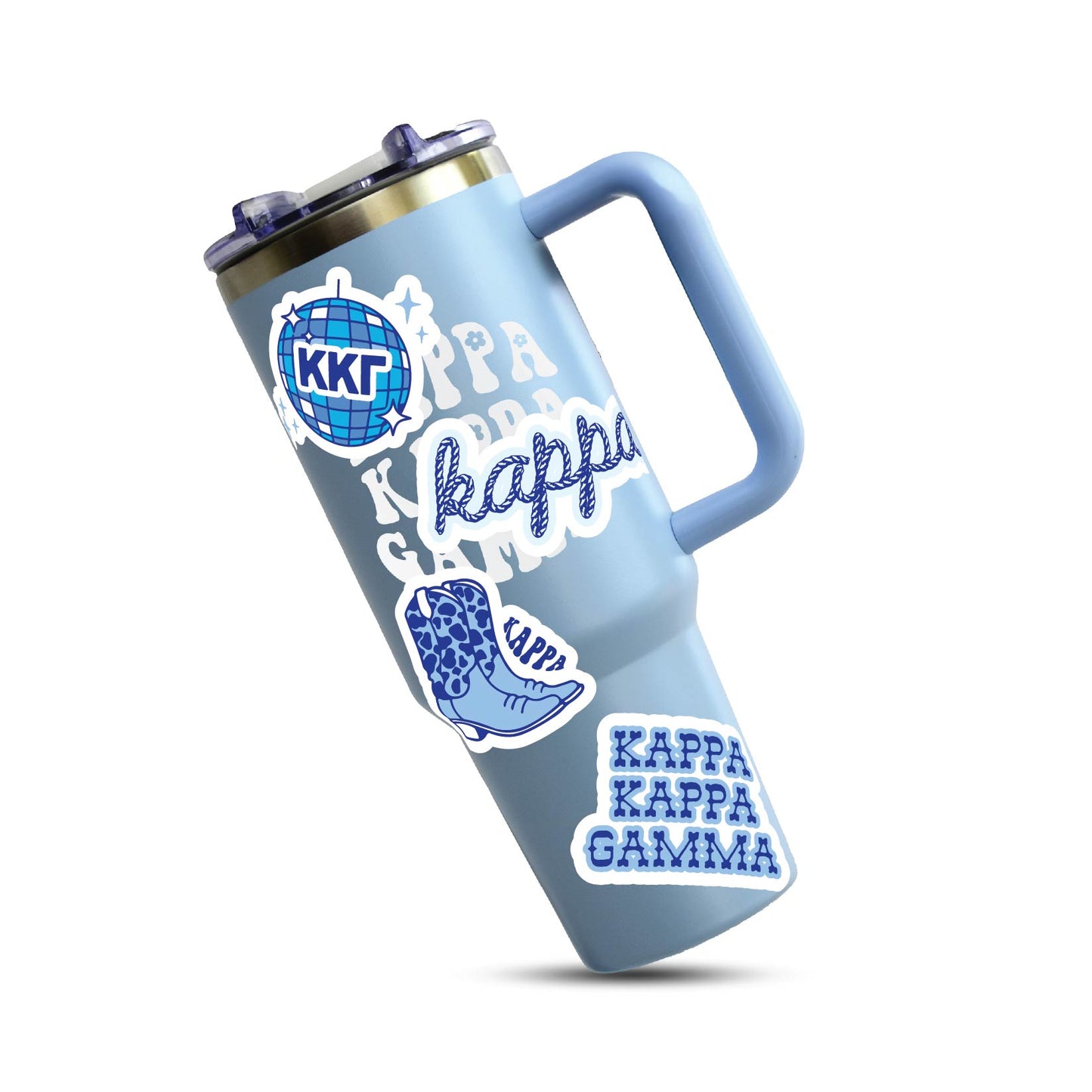 Kappa Kappa Gamma Sticker Sheet - Western Disco Design