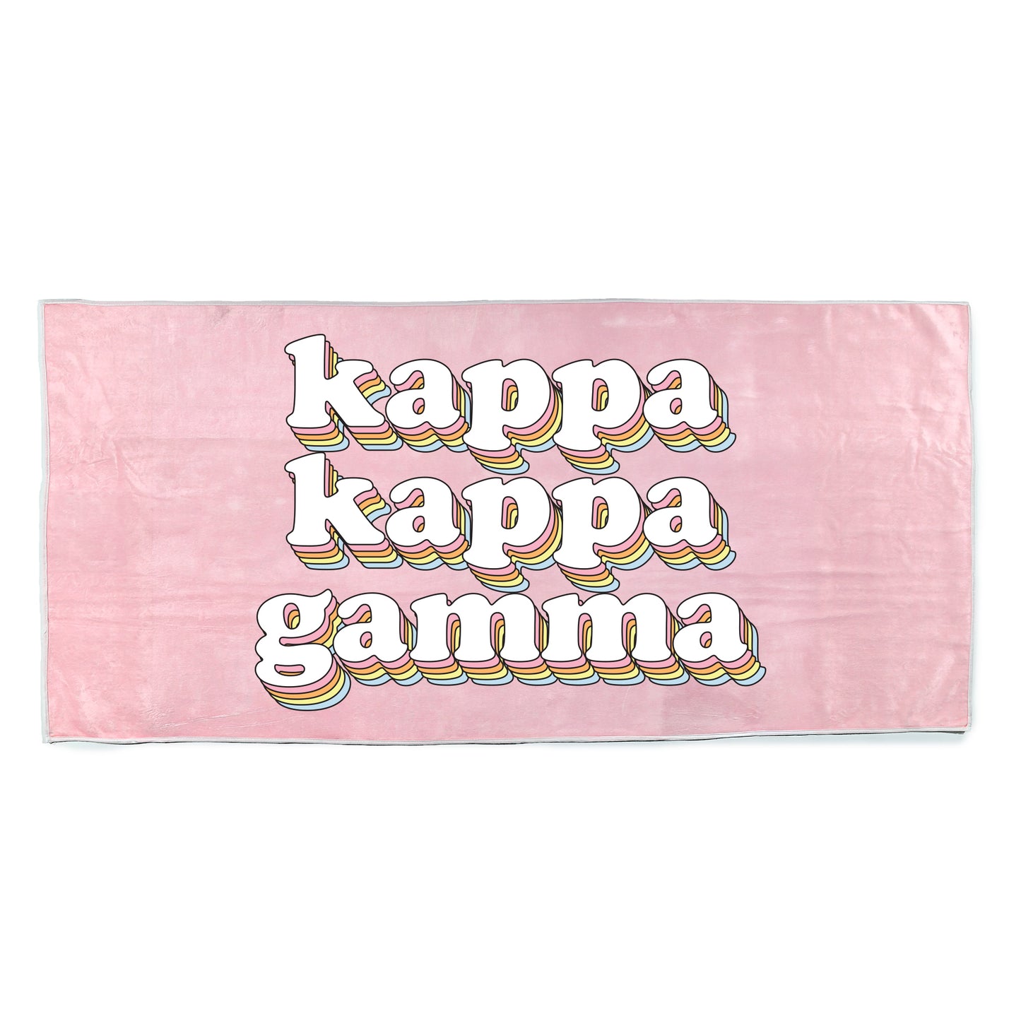 Kappa Kappa Gamma Plush Retro Beach Towel