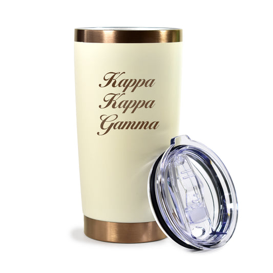 Kappa Kappa Gamma 20 oz. Insulated Tumbler with Sorority Name