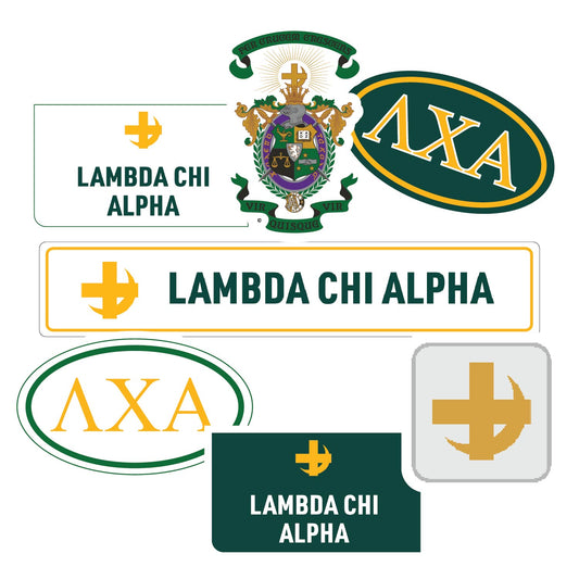 Lambda Chi Alpha Fraternity Sticker Sheet- Brand Focus