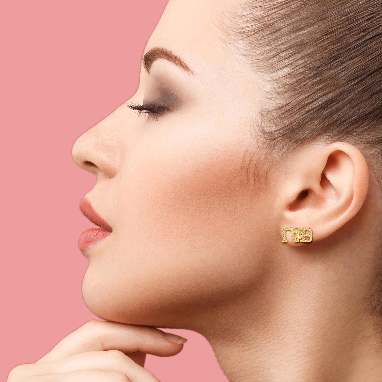 Delta Delta Delta 18k Gold Plated Stud Earrings