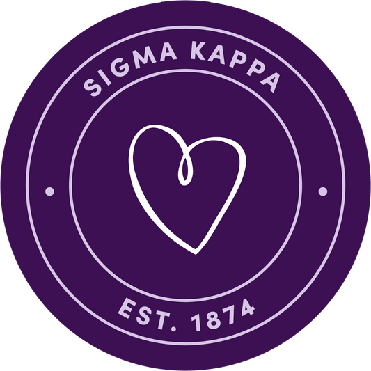 Sigma Kappa Sorority Car Decal Sticker- Full Color Circle Logo