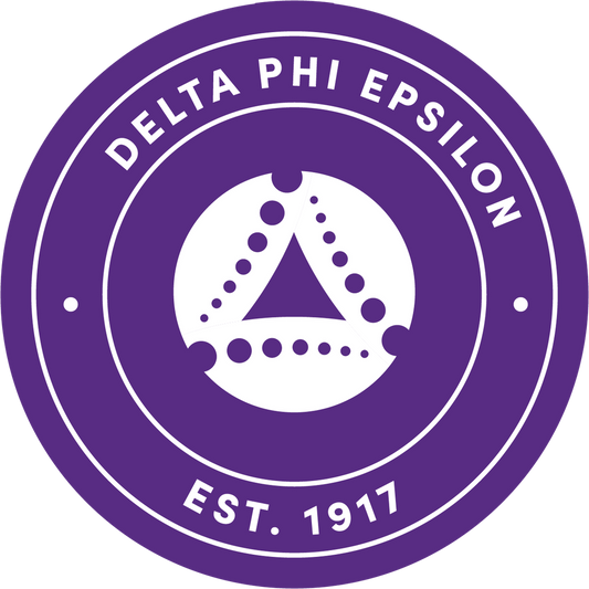 Delta Phi Epsilon Sorority Car Decal Sticker- Full Color Circle Logo