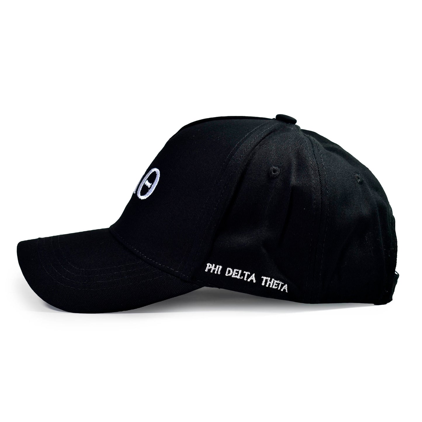 Phi Delta Theta Fraternity Baseball Cap- Brushed Cotton 5-Panel Black Hat