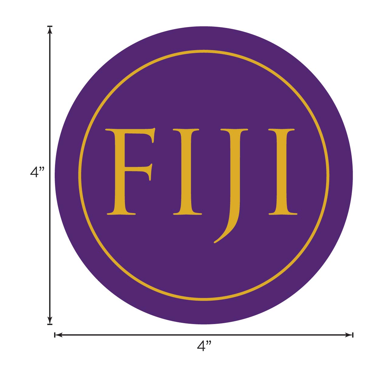 Phi Gamma Delta Fraternity Car Decal Sticker- Full Color Circle Logo