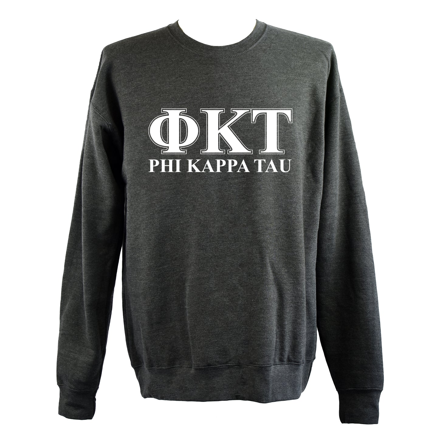 Phi Kappa Tau Sweatshirt- Crewneck Fraternity Varsity Letters Design