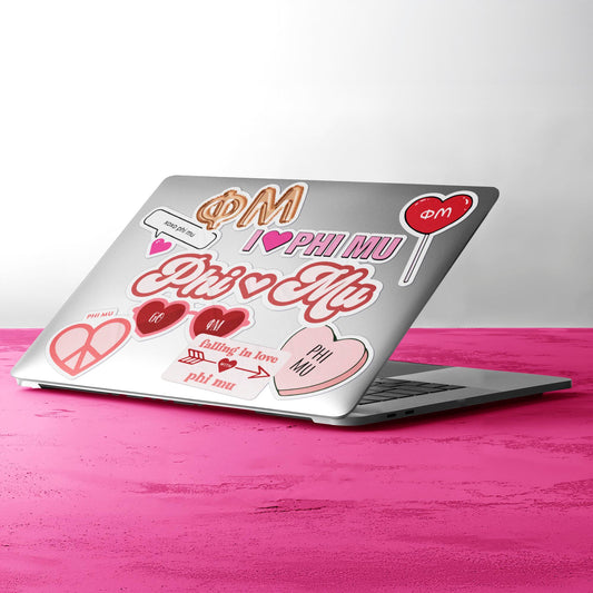 Phi Mu- Sticker Sheet- Love Theme