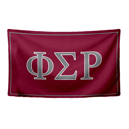 Phi Sigma Rho Sorority Greek Letters Flag, Two-Color Design