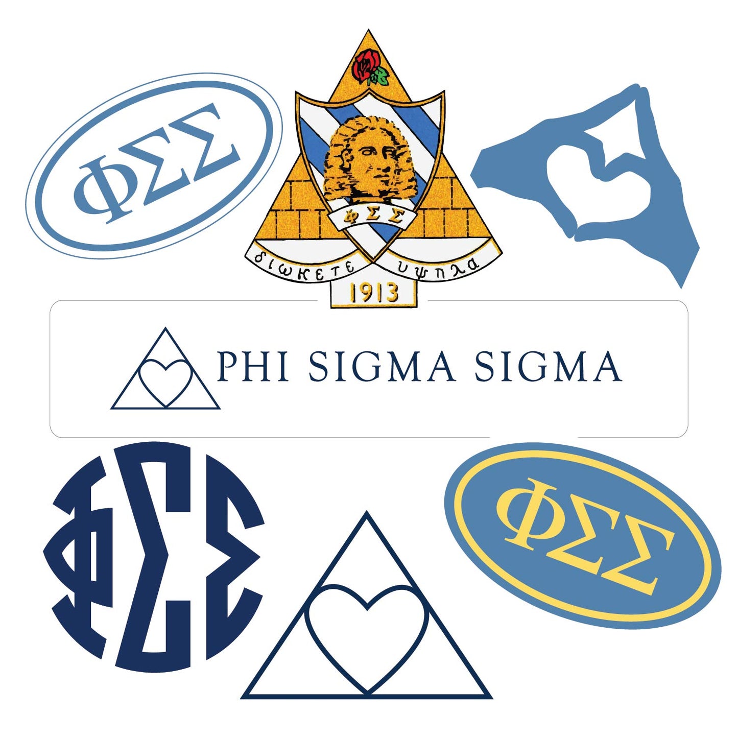 Phi Sigma Sigma Sorority Sticker Sheet- Brand Focus