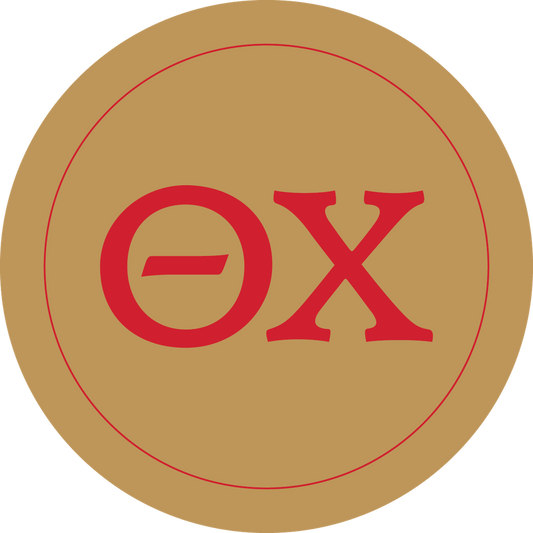 Theta Chi Fraternity Car Decal Sticker- Full Color Circle Logo