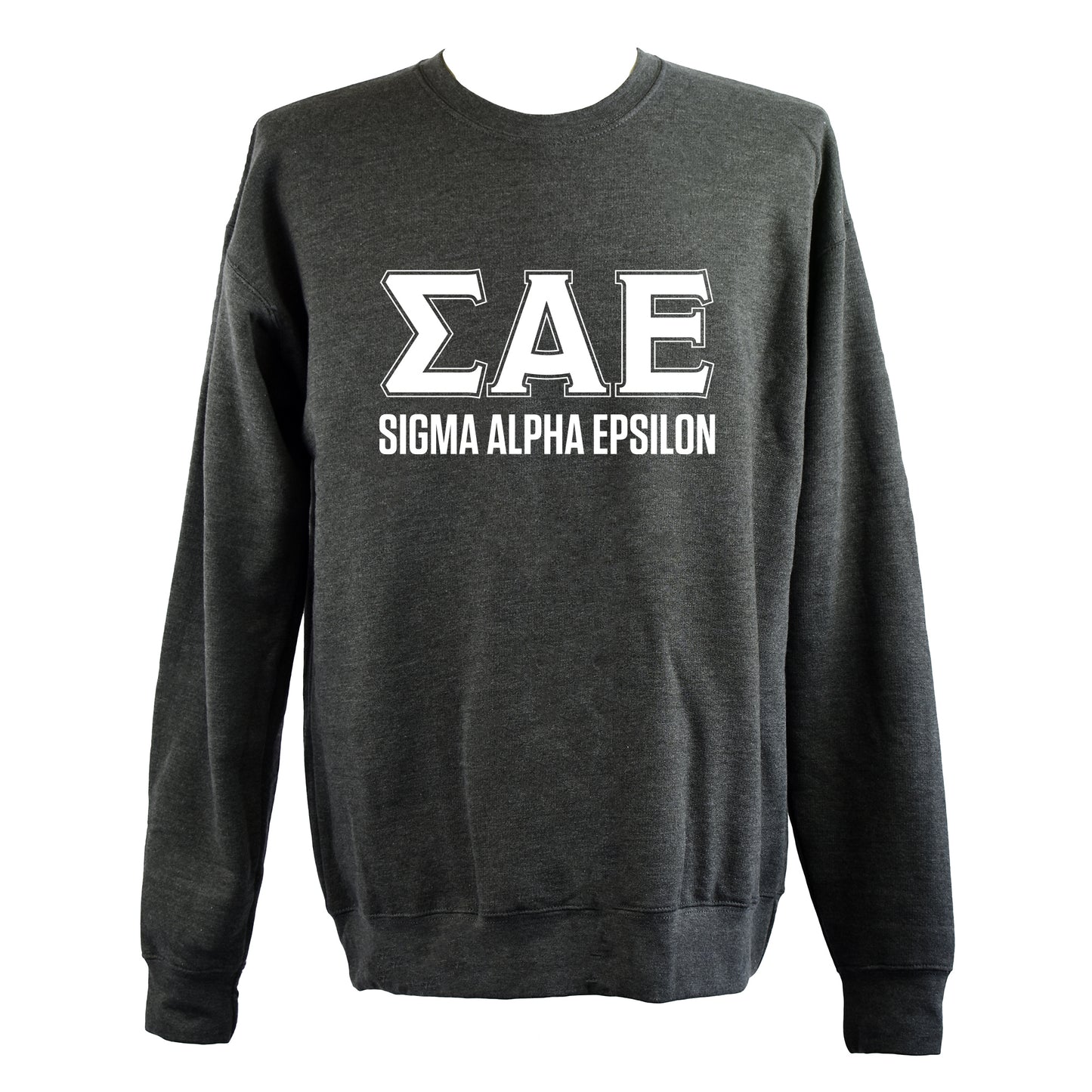 Sigma Alpha Epsilon Sweatshirt- Crewneck Fraternity Varsity Letters Design