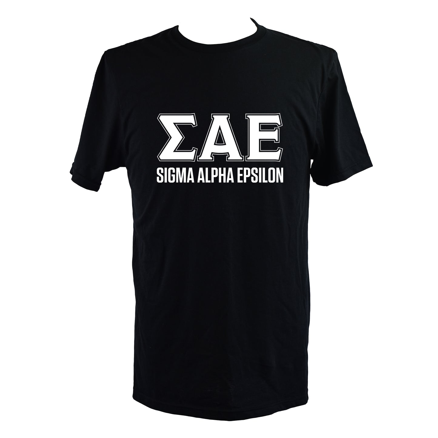 Sigma Alpha Epsilon Fraternity T-Shirt- Varsity Greek Letters Design