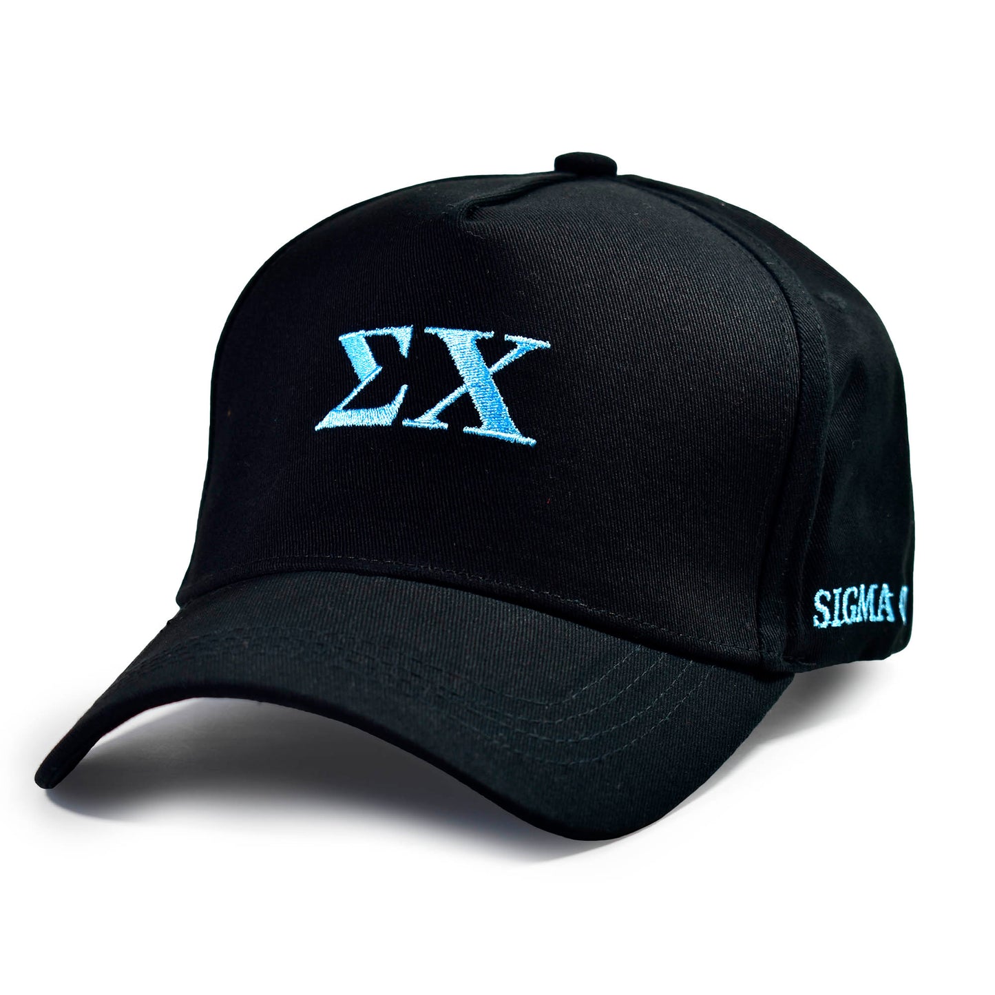 Sigma Chi Fraternity Baseball Cap- Brushed Cotton 5-Panel Black Hat