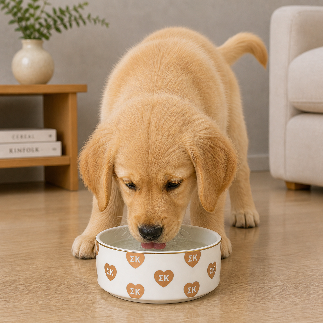 Sigma Kappa Pet Bowl- 6" Ceramic Bowl For Dogs and Cats