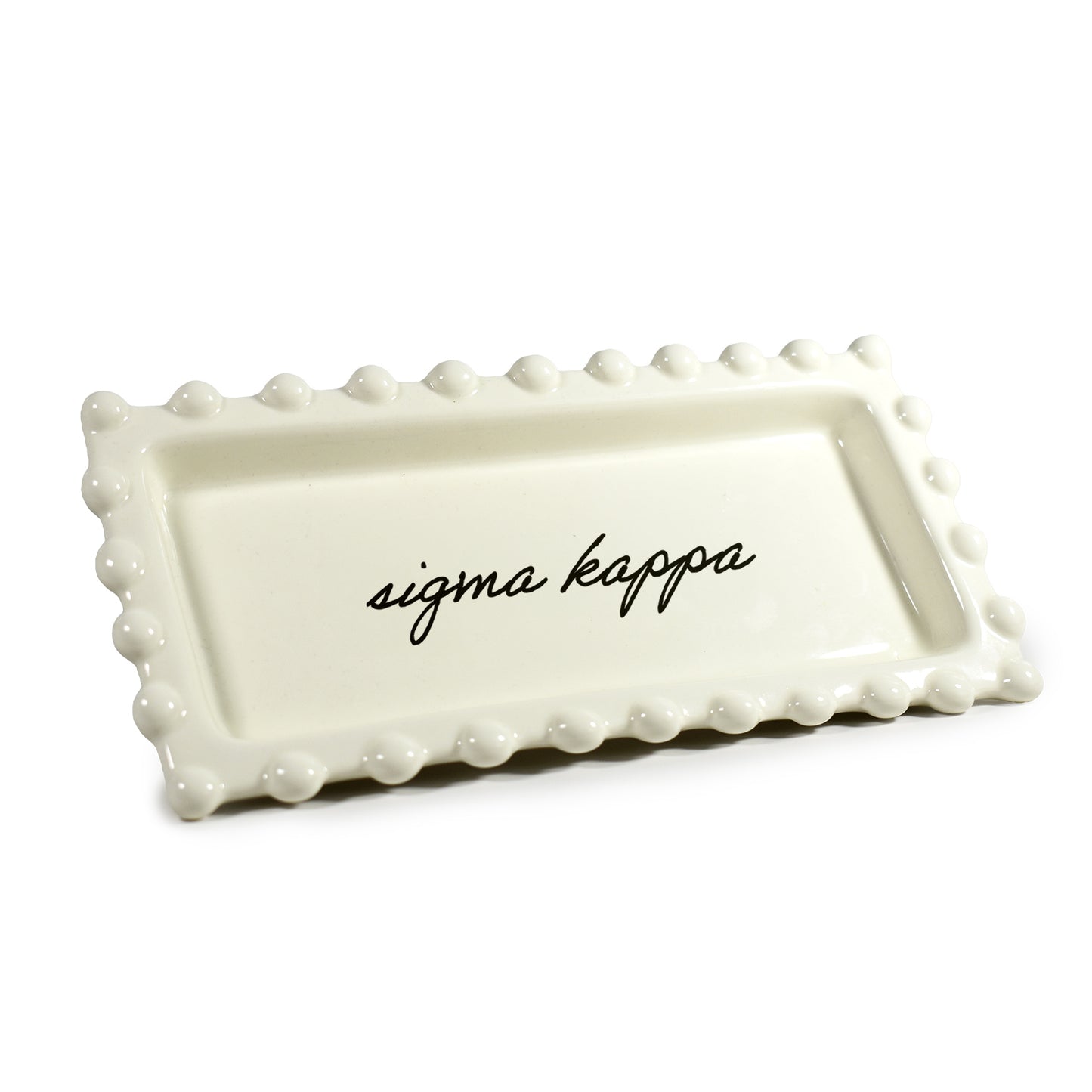 Sigma Kappa Jewelry Dish - Rectangular Cursive Script Sorority Name