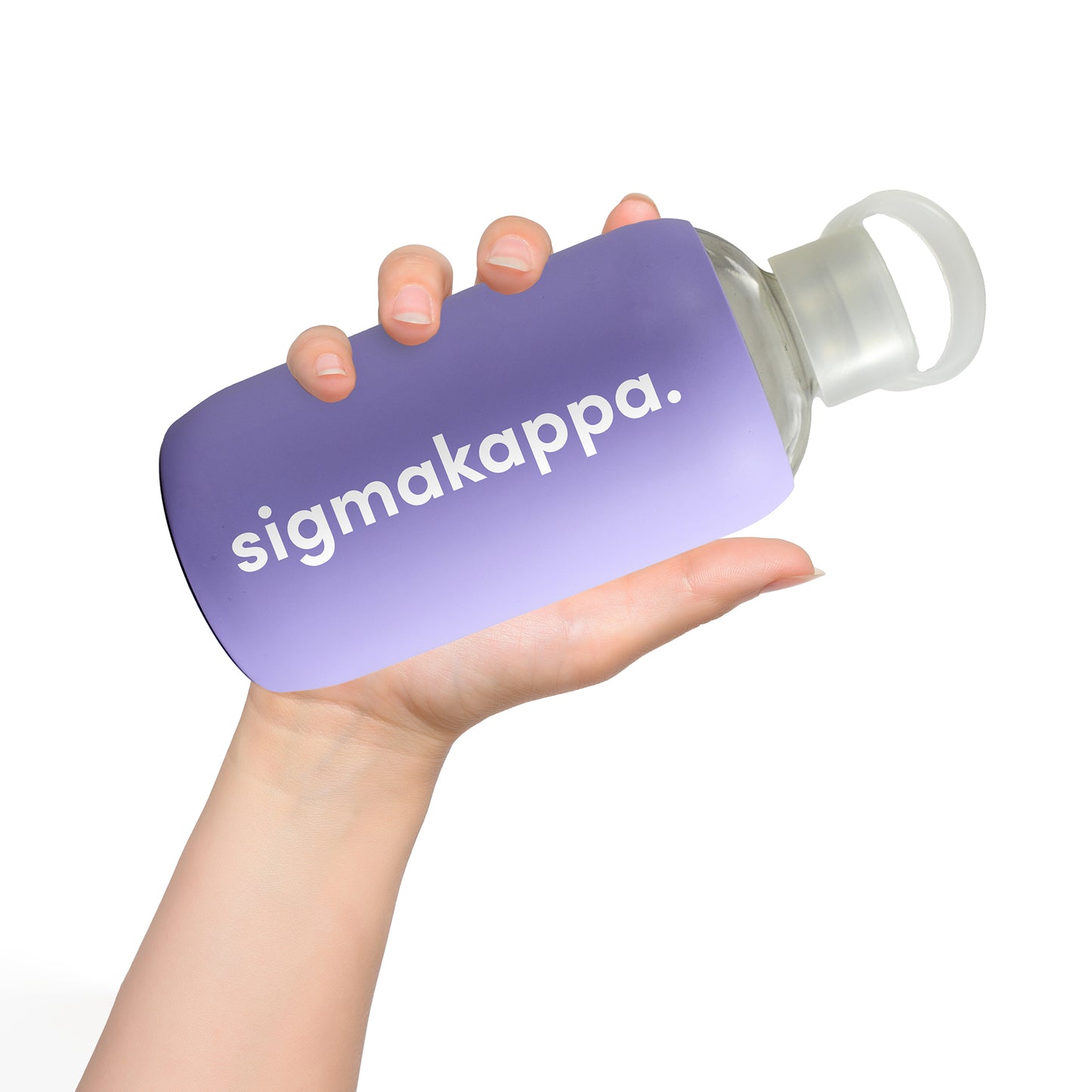 Delta Phi Epsilon Glass Water Bottle with Silicone Sleeve