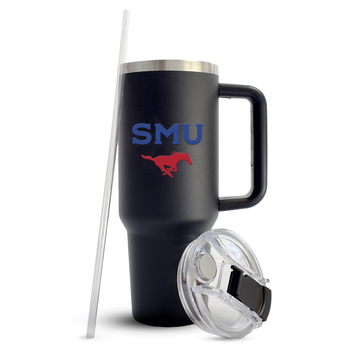Southern Methodist University 40oz Stainless Steel Tumbler with Handle