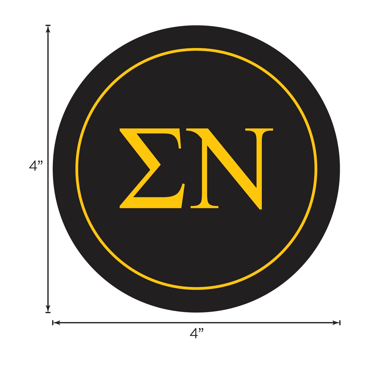 Sigma Nu Fraternity Car Decal Sticker- Full Color Circle Logo