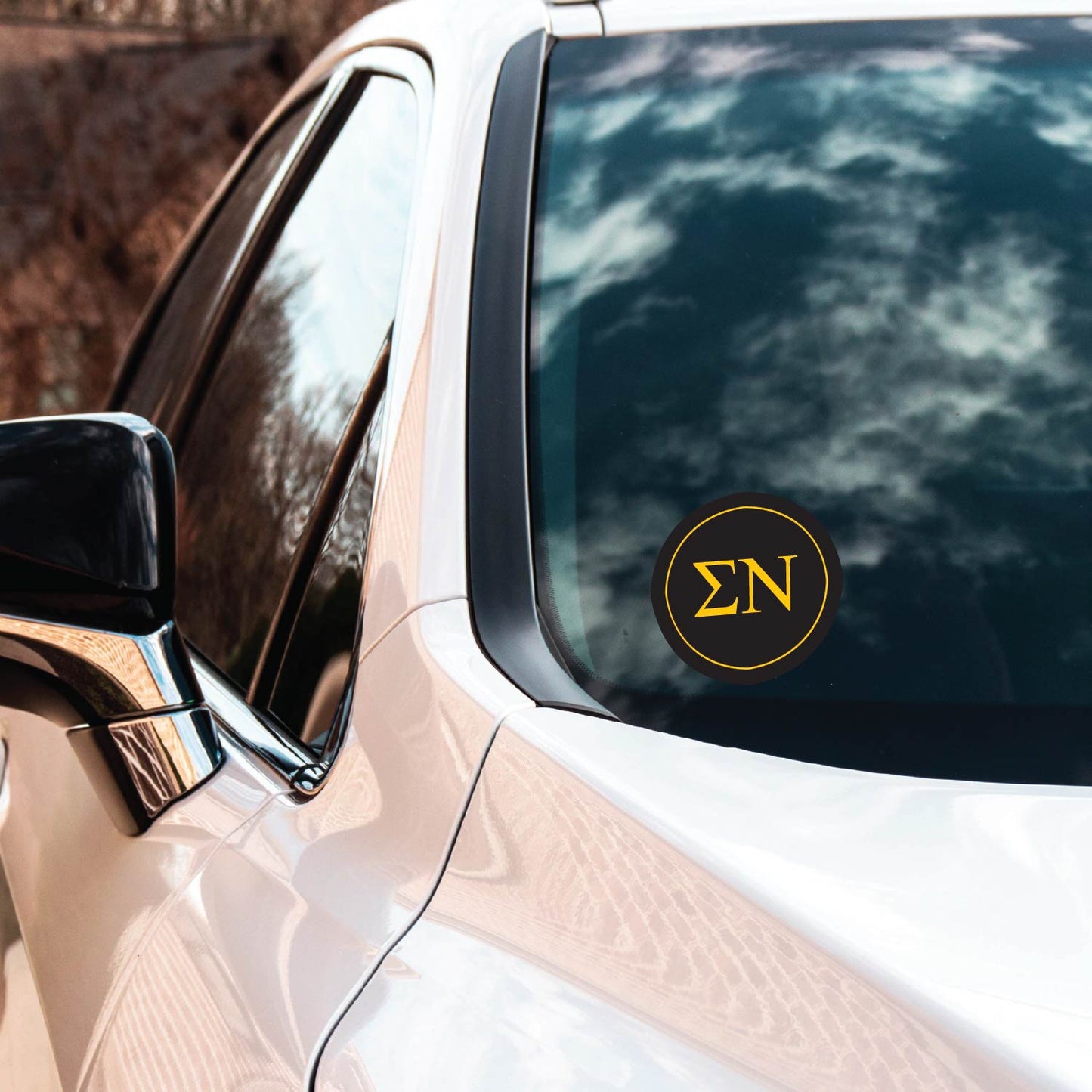 Sigma Nu Fraternity Car Decal Sticker- Full Color Circle Logo