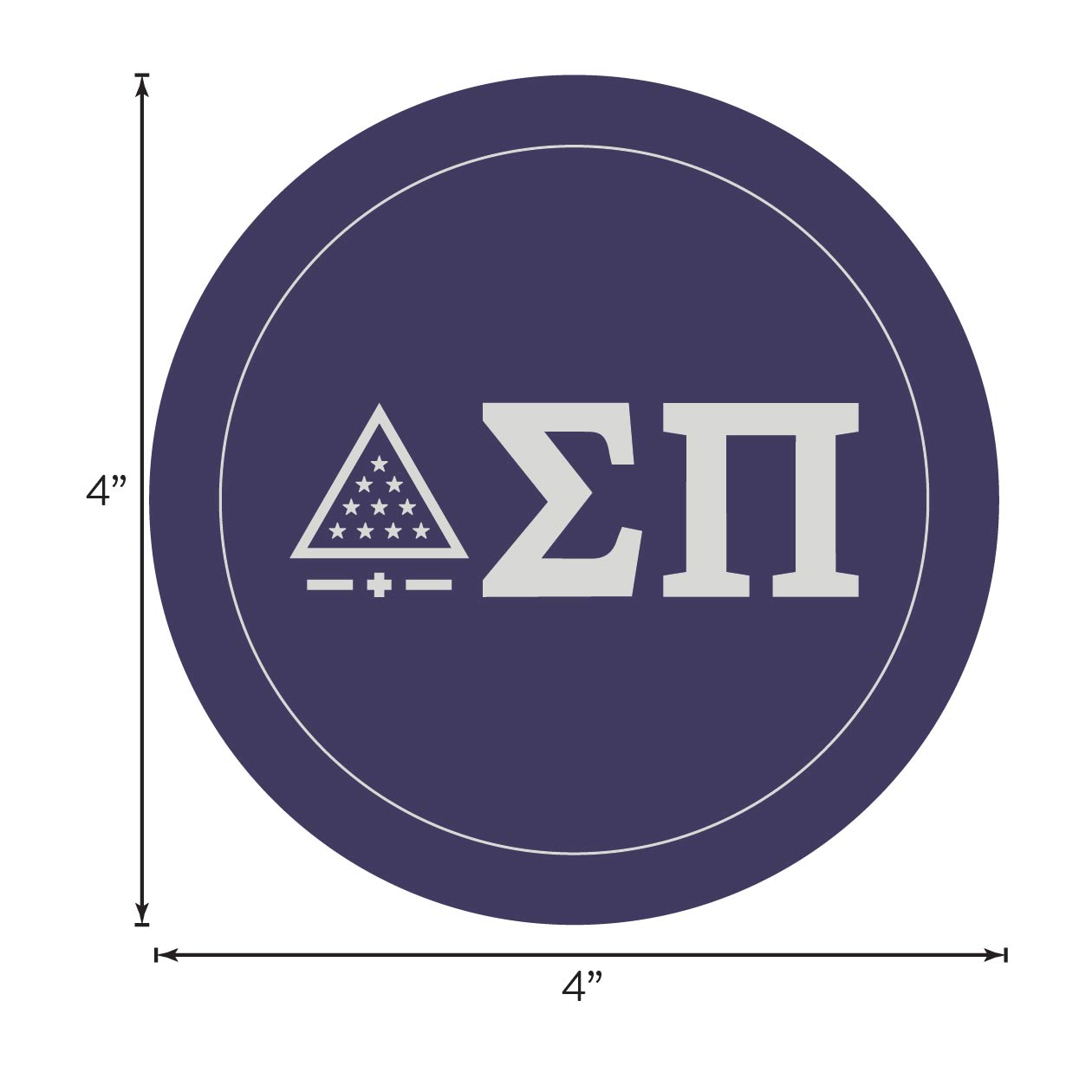 Sigma Pi Fraternity Car Decal Sticker- Full Color Circle Logo