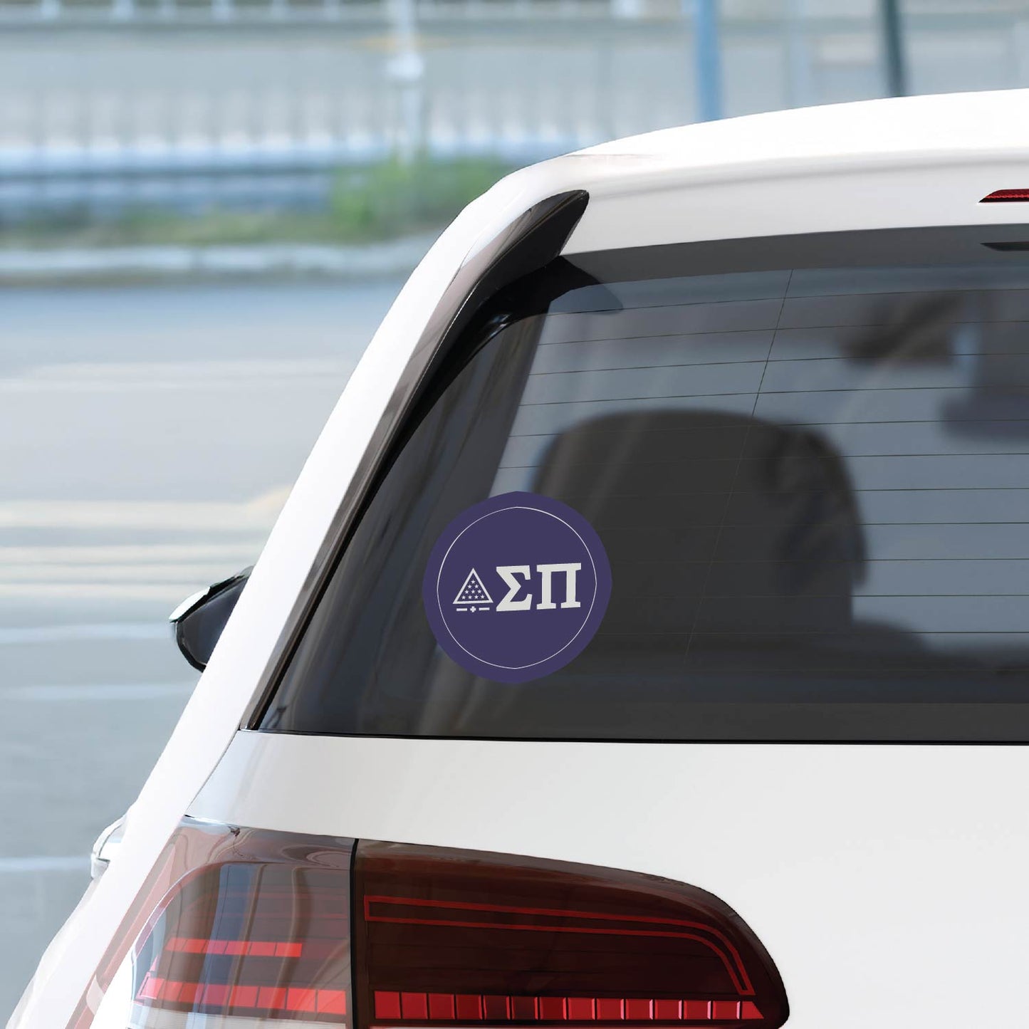 Sigma Pi Fraternity Car Decal Sticker- Full Color Circle Logo