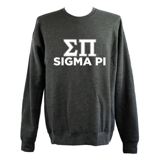 Sigma Pi Sweatshirt- Crewneck Fraternity Varsity Letters Design