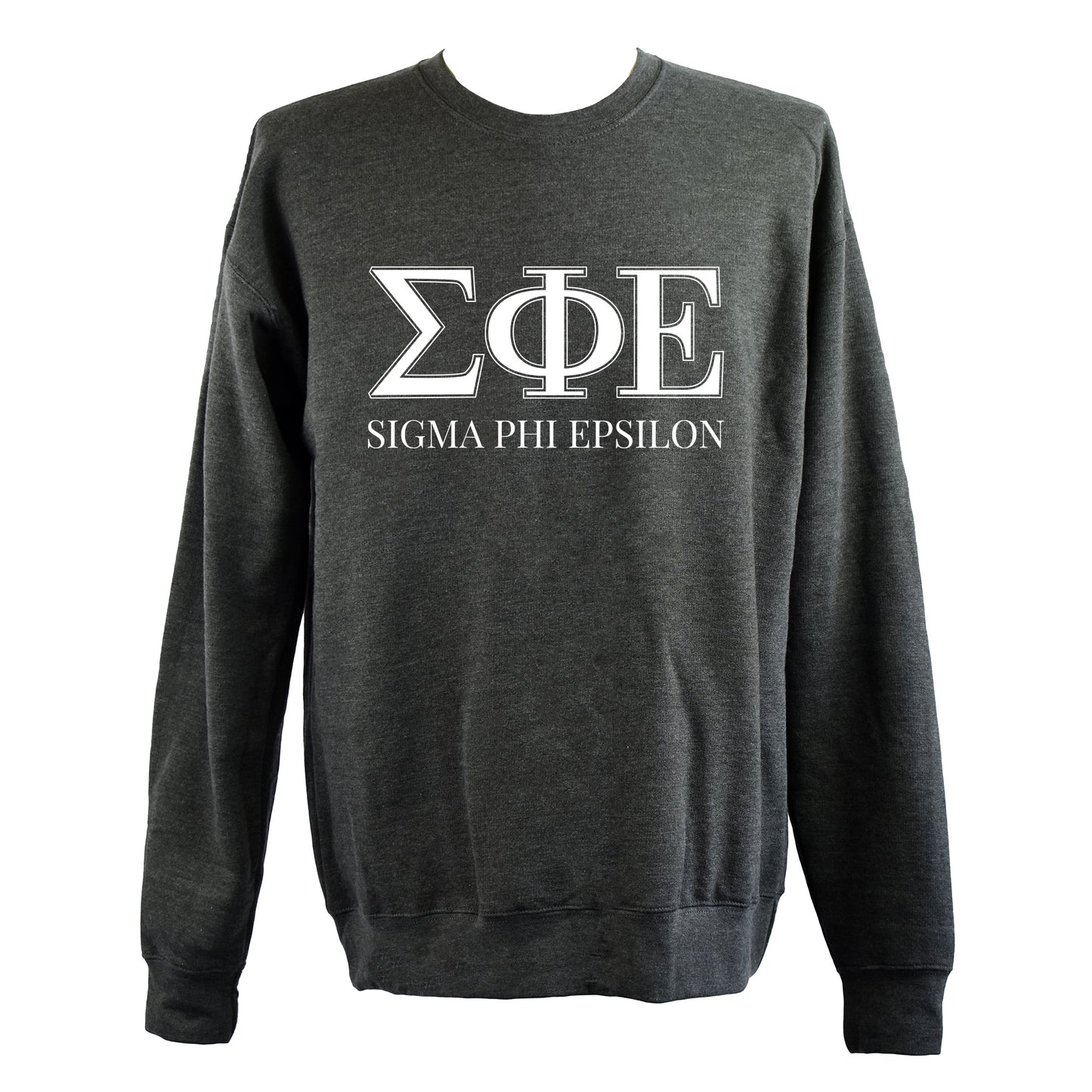 Sigma Phi Epsilon Sweatshirt- Crewneck Fraternity Varsity Letters Design