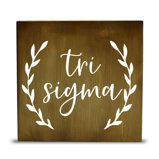 Sigma Sigma Sigma Wooden Wall Art