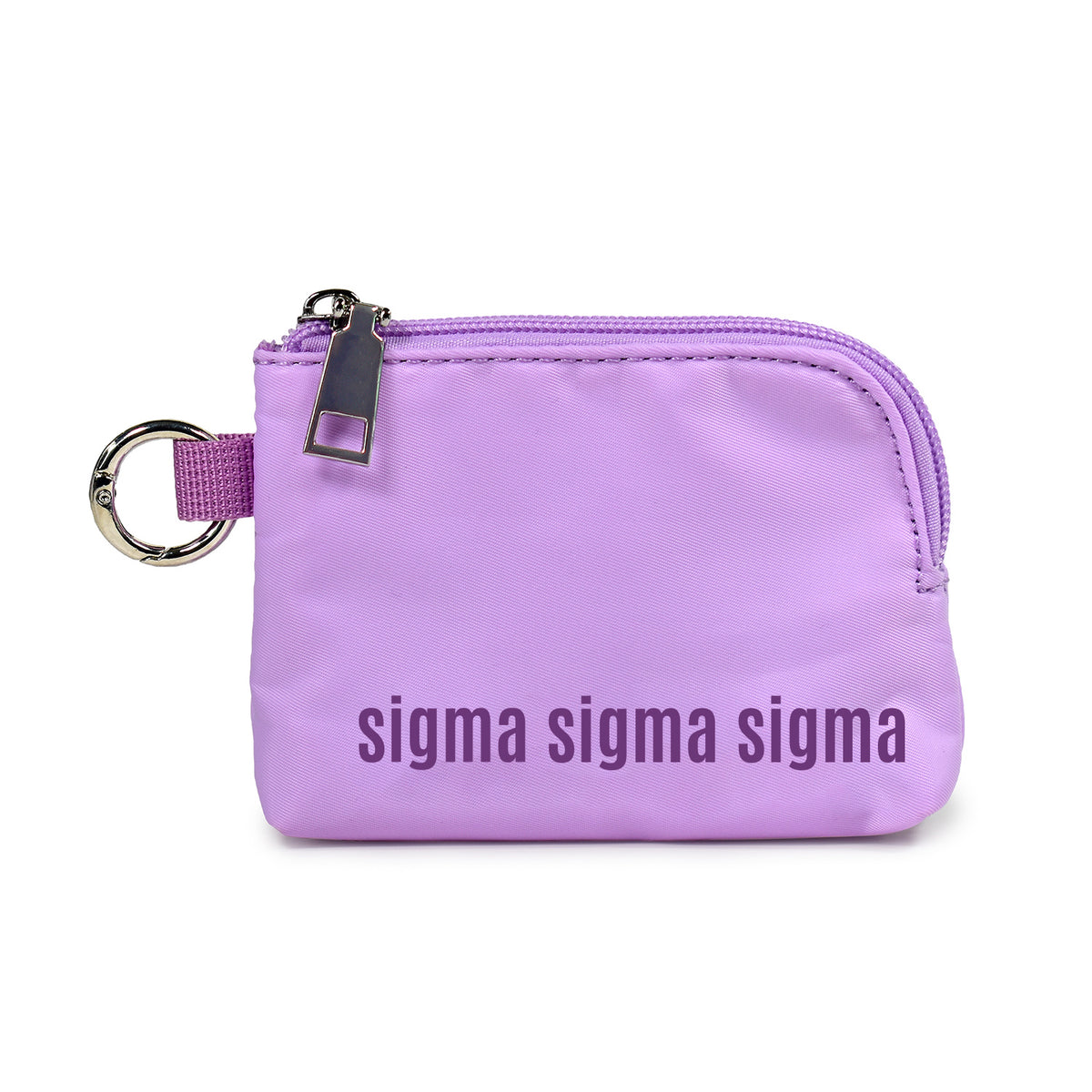 Sigma Sigma Sigma Zipper Wallet Pouch with Keyring