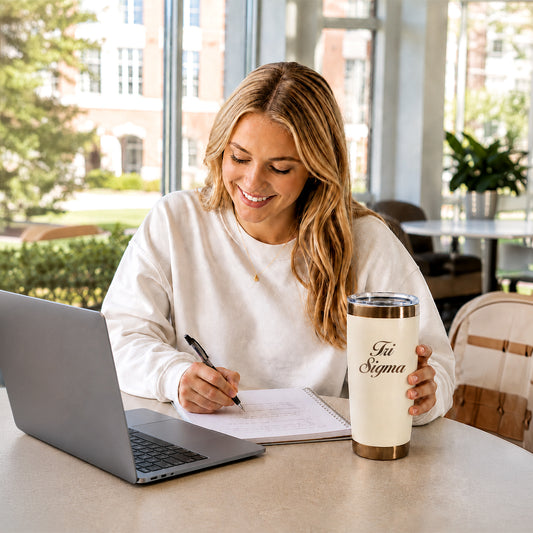 Sigma Sigma Sigma 20 oz. Insulated Tumbler with Sorority Name