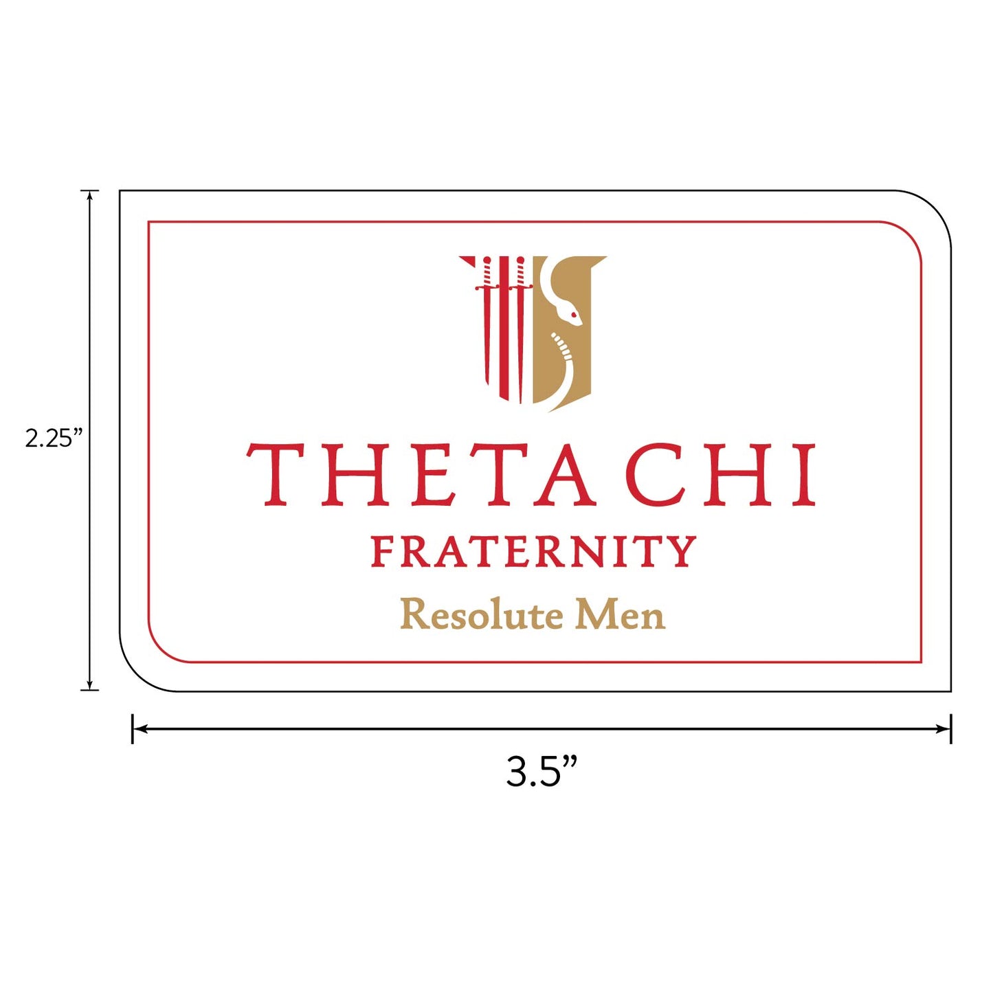 Theta Chi Fraternity Sticker Sheet- Brand Focus