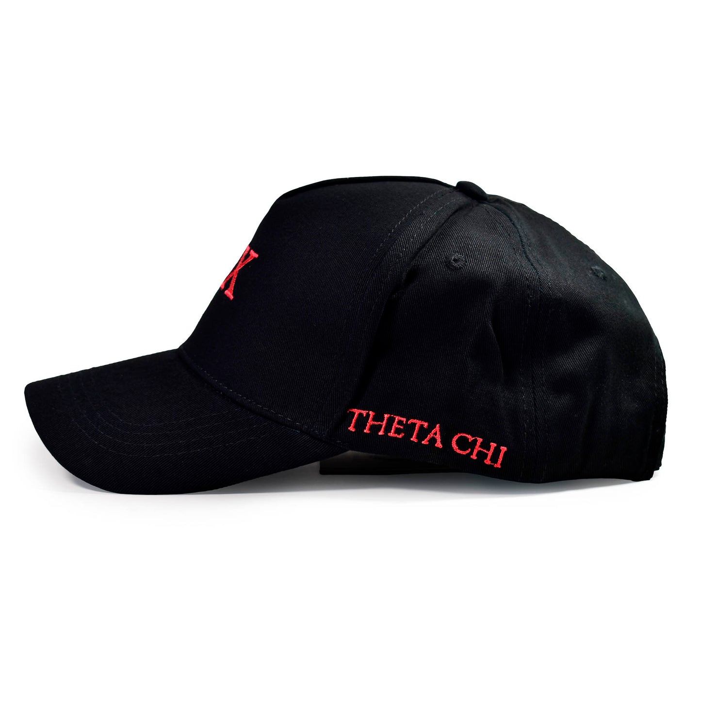 Theta Chi Fraternity Baseball Cap- Brushed Cotton 5-Panel Black Hat