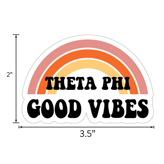 Theta Phi Alpha Sticker Sheet - Retro Design