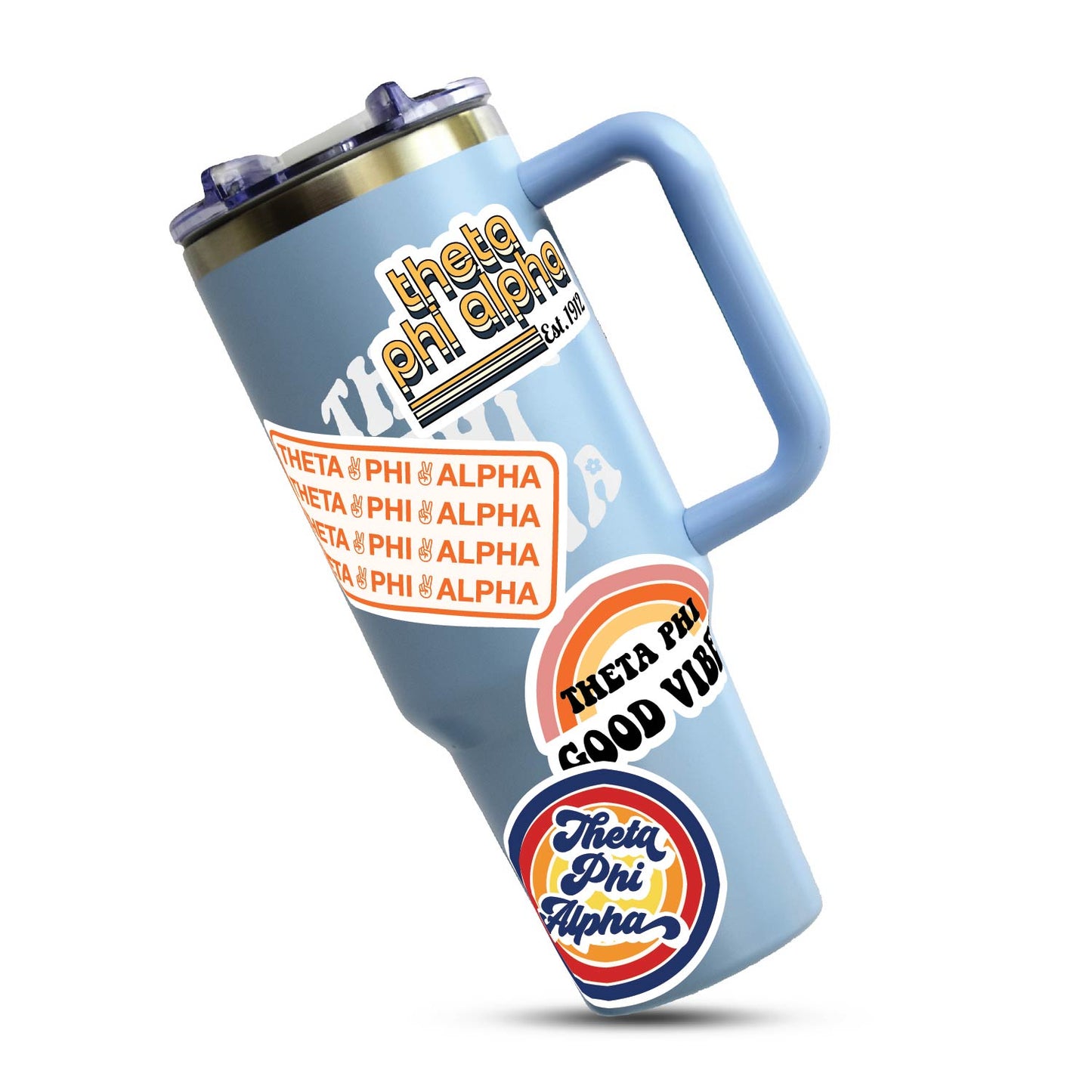 Theta Phi Alpha Sticker Sheet - Retro Design