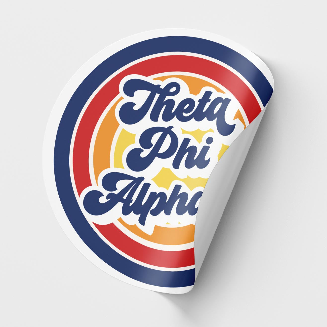 Theta Phi Alpha Sticker Sheet - Retro Design