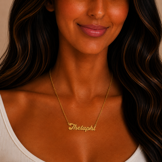 Theta Phi Alpha Retro Design Necklace