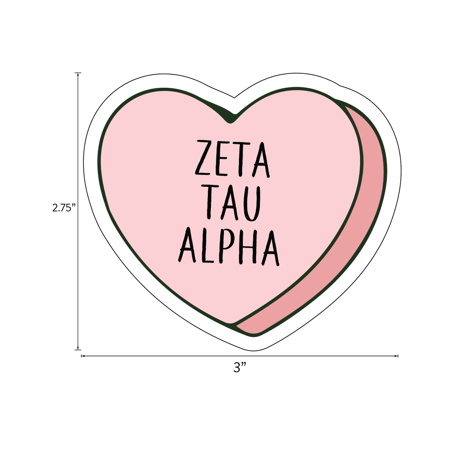 Zeta Tau Alpha- Sticker Sheet- Love Theme