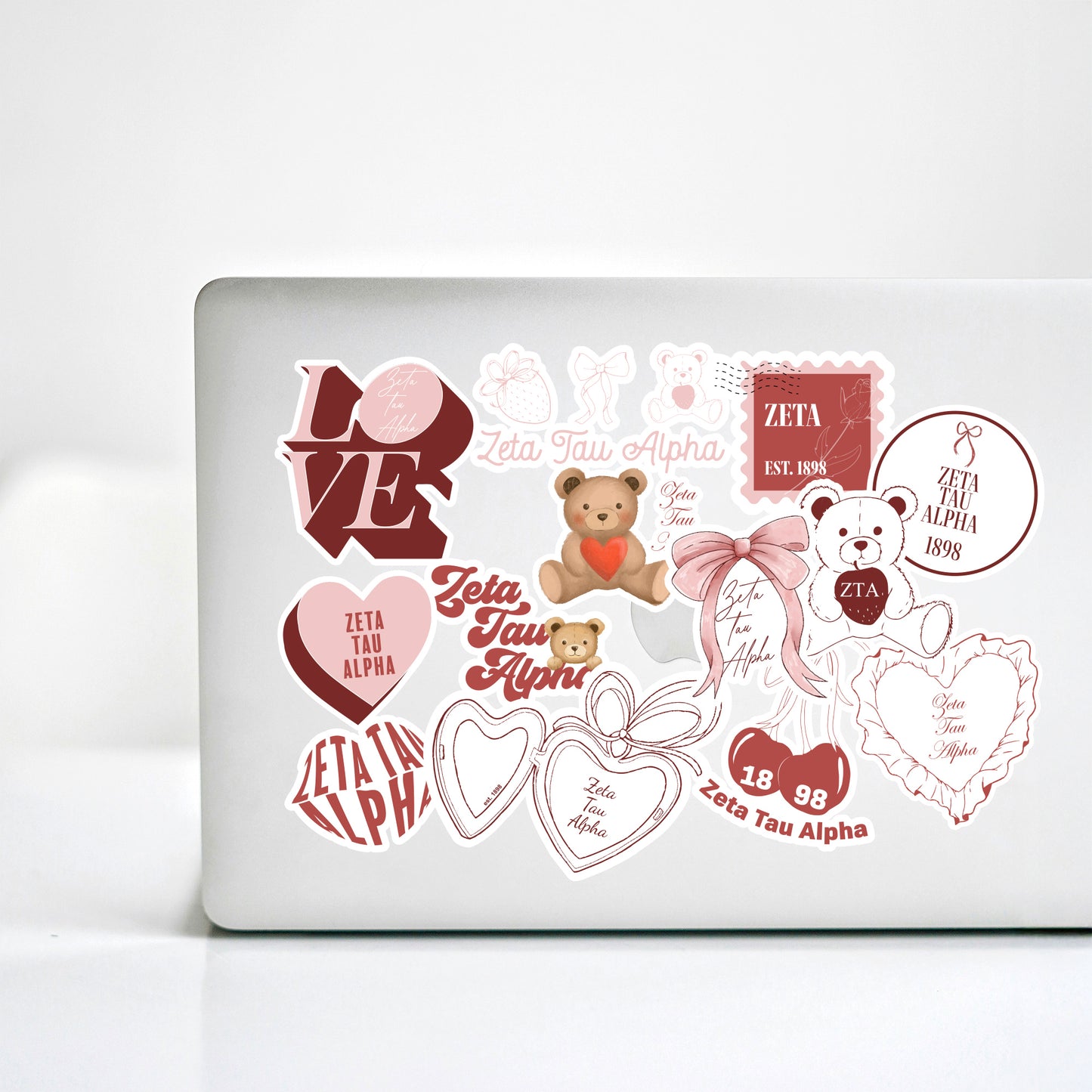 Zeta Tau Alpha Sticker Sheet- Teddy Bears and Sisterhood Love Theme
