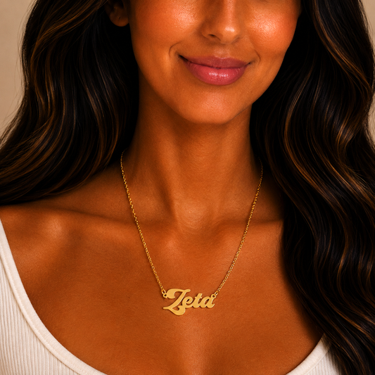 Zeta Tau Alpha Retro Design Necklace