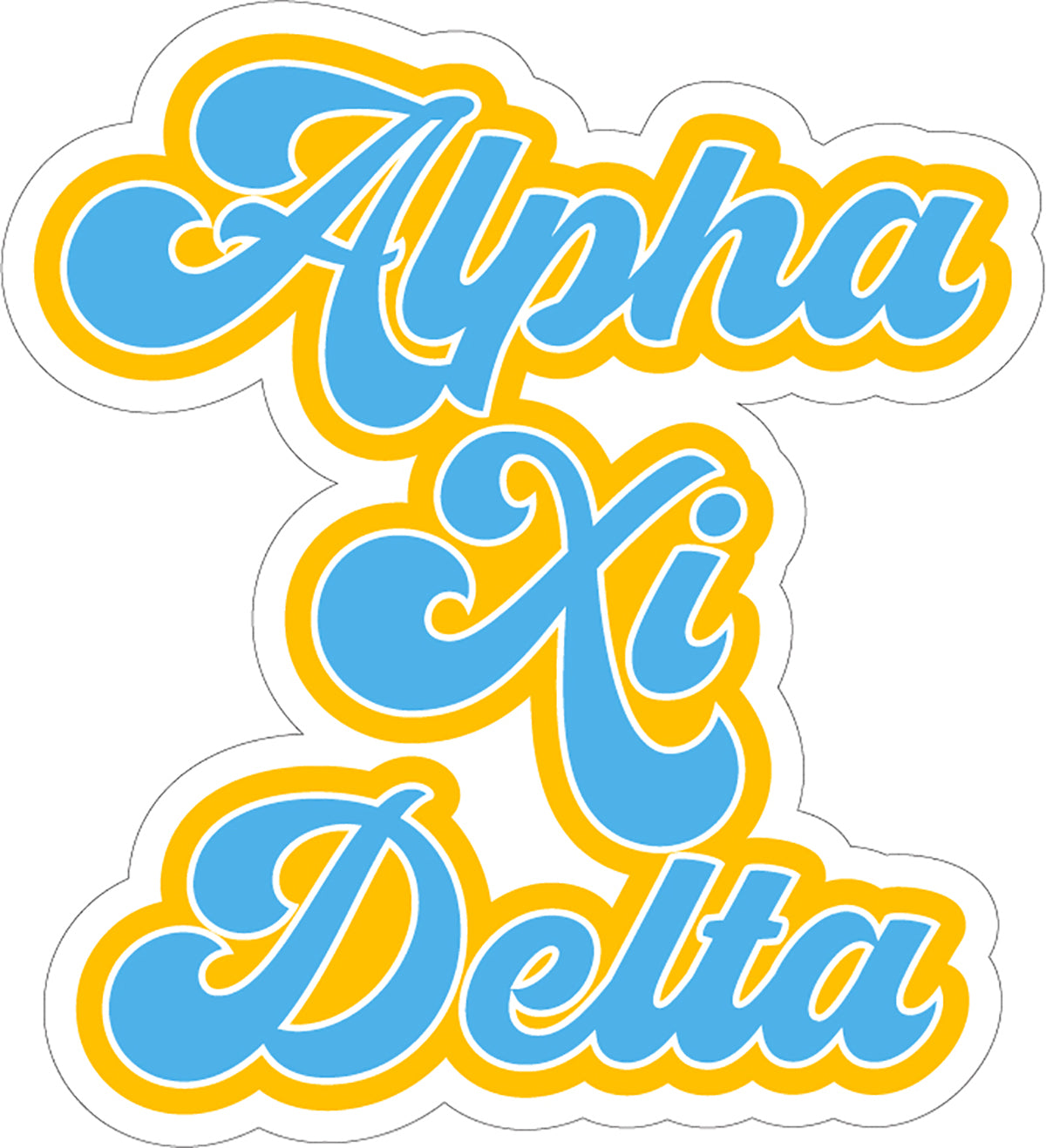 Alpha Xi Delta Retro Sorority Car Magnet Set of 2