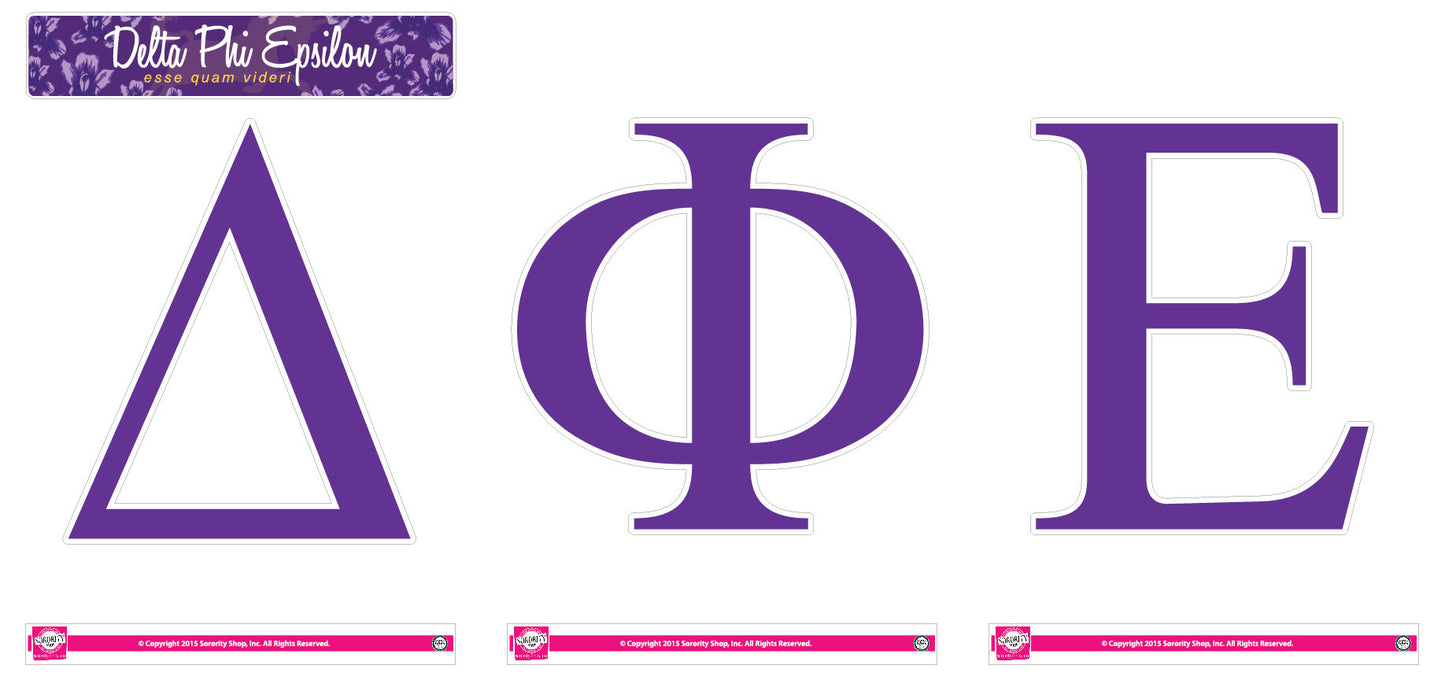 Delta Phi Epsilon <br> Jumbo Letter Decals