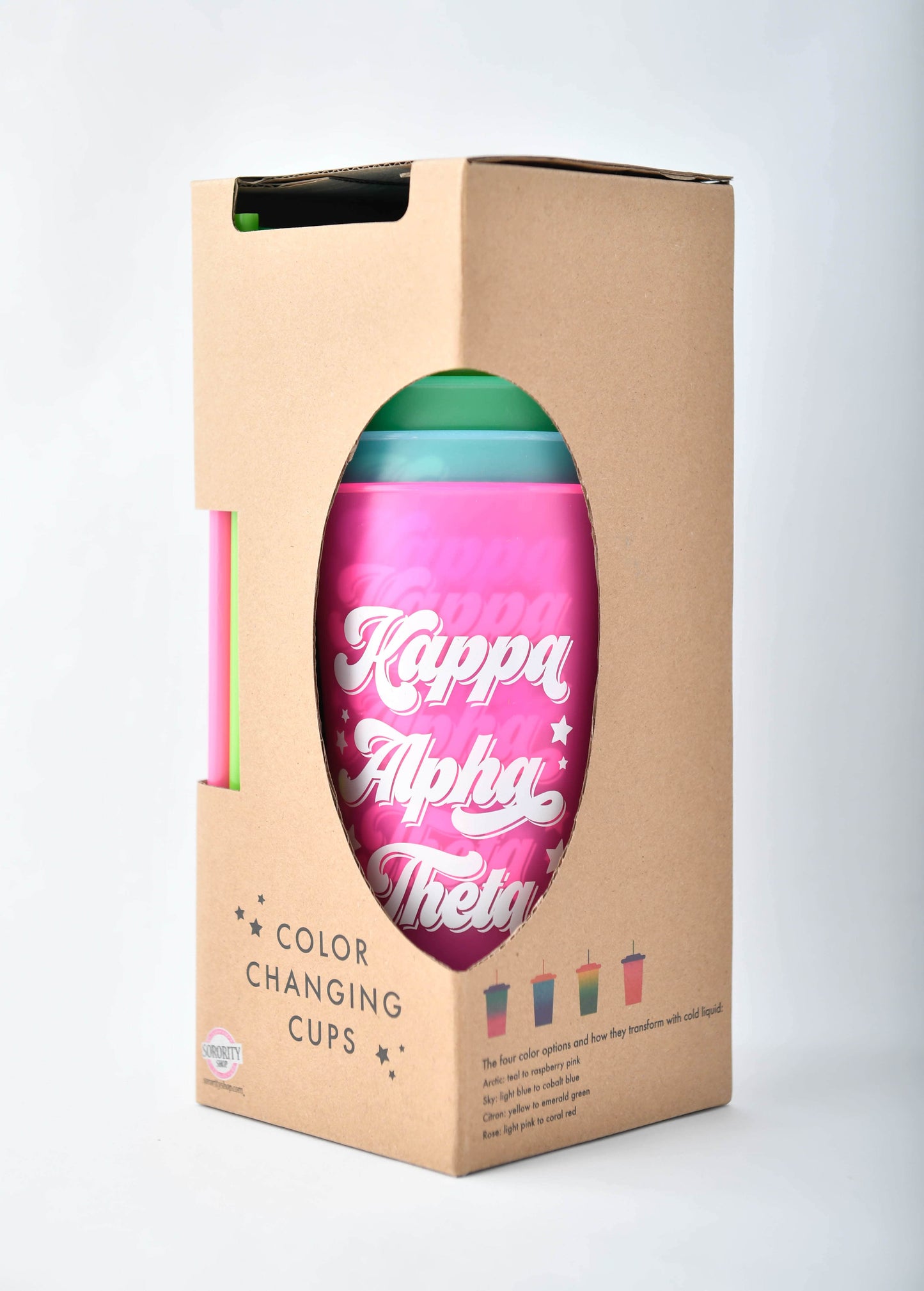Kappa Alpha Theta Color Changing Cups (Set of 4)