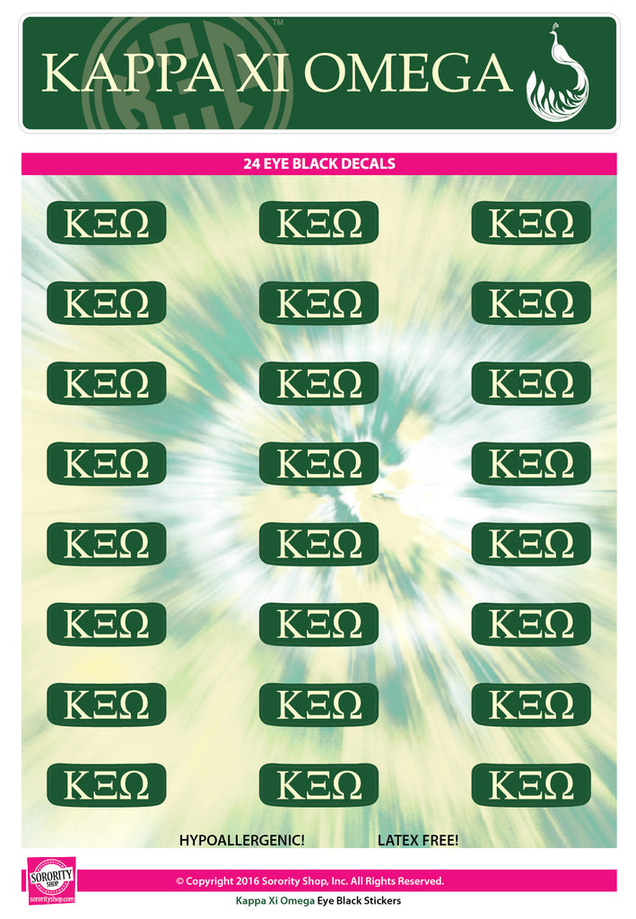 Kappa Xi Omega Eye Black Decals