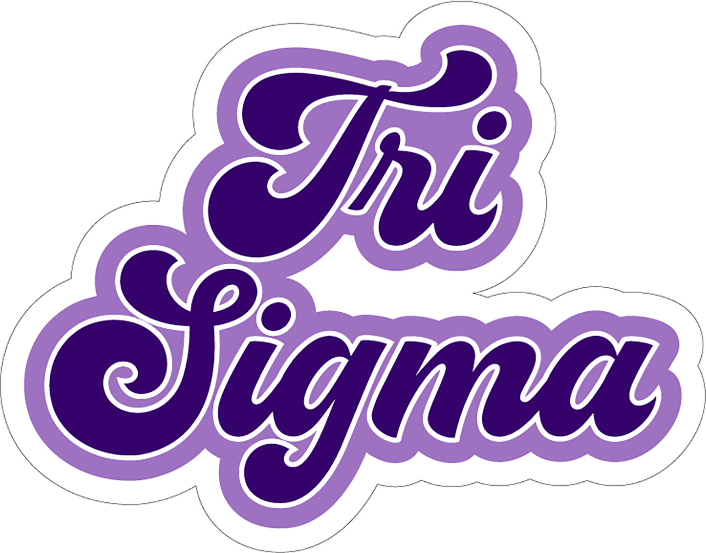 Sigma Sigma Sigma Retro Sorority Car Magnet Set of 2