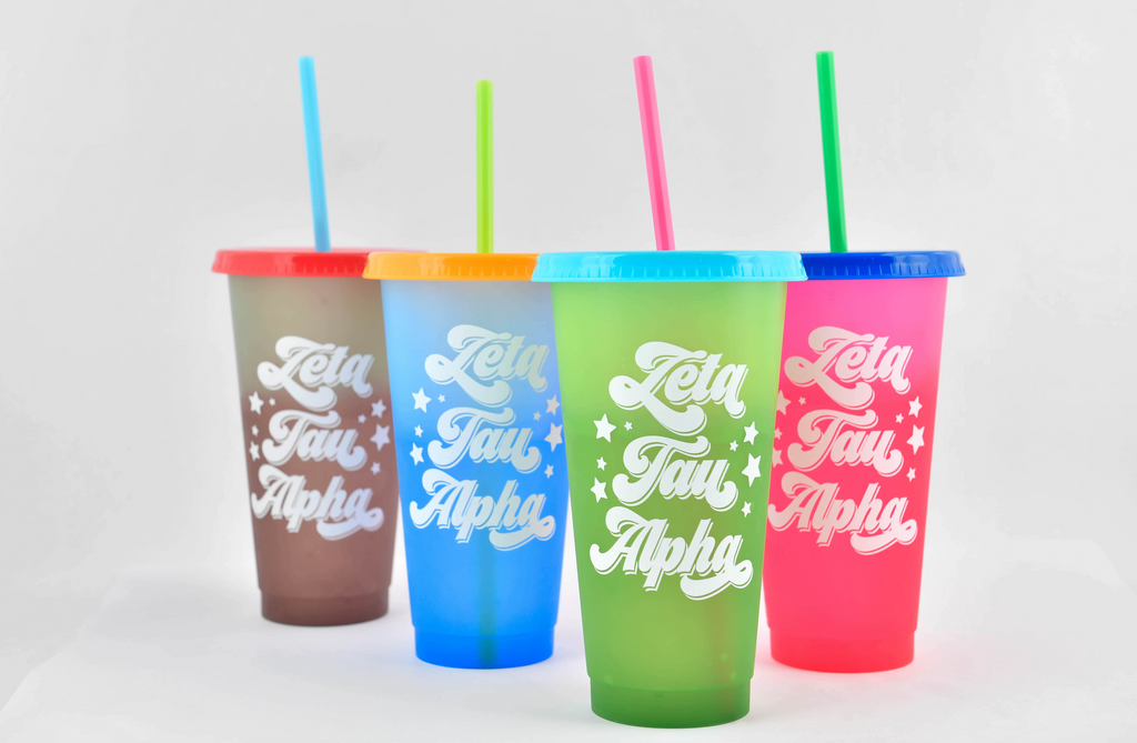 Zeta Tau Alpha Color Changing Cups (Set of 4)