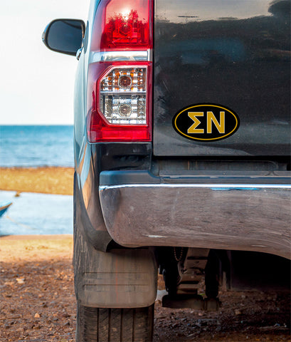 Sigma Nu Oval Fraternity Car Magnet Set of 2